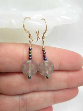 Matte Dotted coin earrings